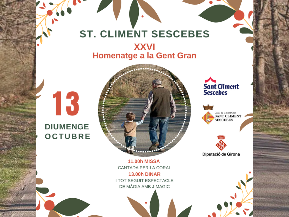 XXVI HOMENATGE A LA GENT GRAN DE SANT CLIMENT SESCEBES